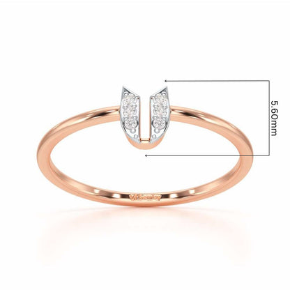 Petite Panache Silver Ring - Rose Gold - Image 5