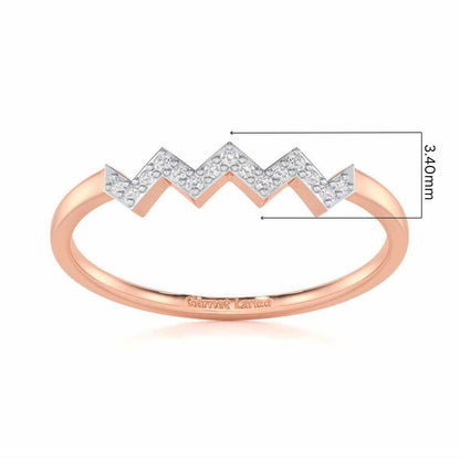 Celestial Serenade Silver Ring - Rose Gold - Image 5