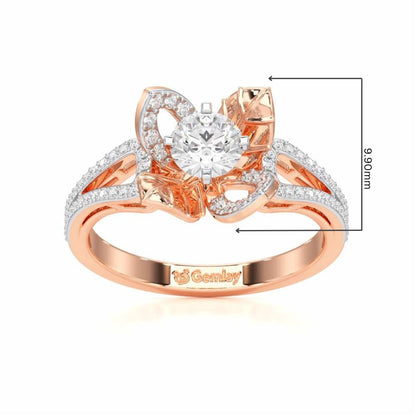 Blooming Shine Solitaire Ring - Rose Gold - Image 5