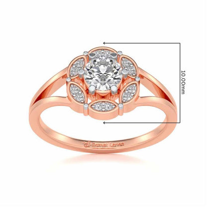 Wrapped Shine Silver Ring - Rose Gold - Image 5
