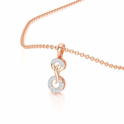 Delicate Halos Silver Pendant - Rose Gold - Image 2