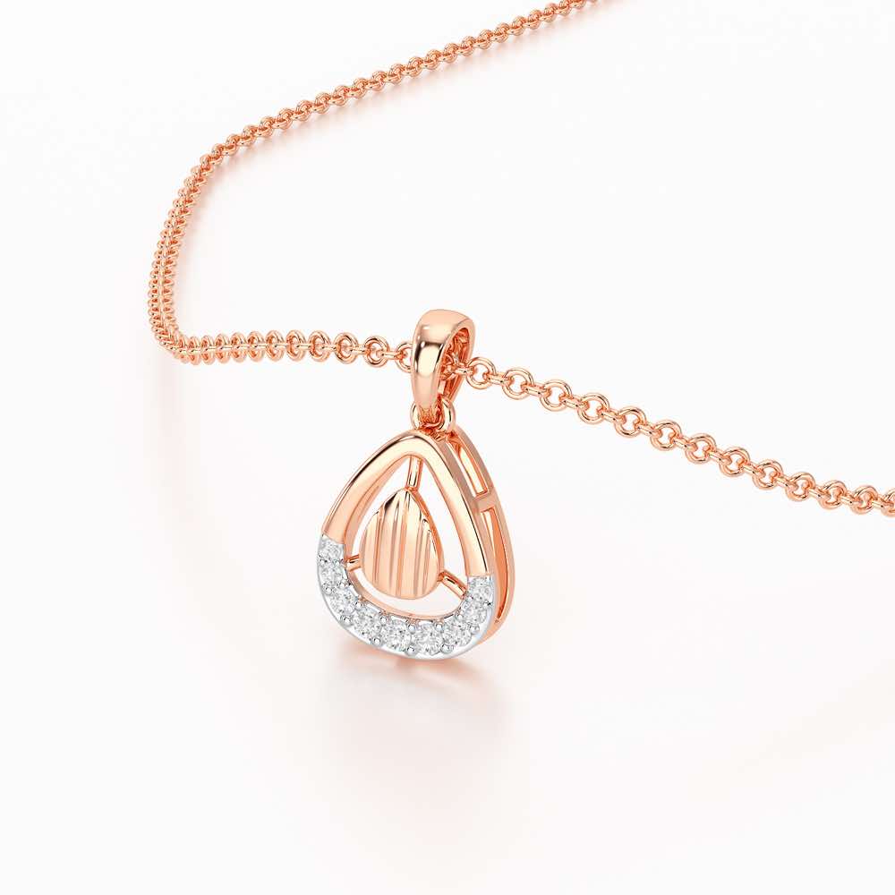 Starlight Charm Silver Pendant - Rose Gold - Image 2