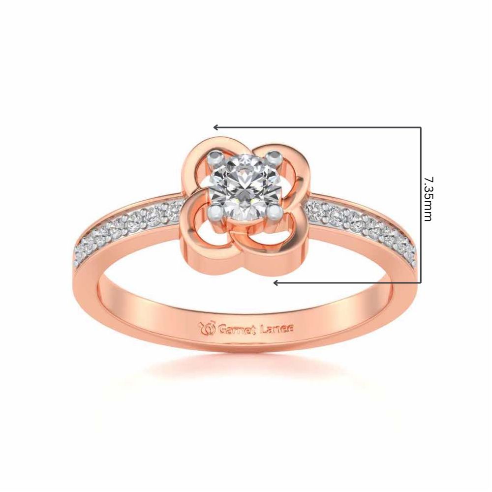 Blessing Solitaire Silver Ring - Rose Gold - Image 5