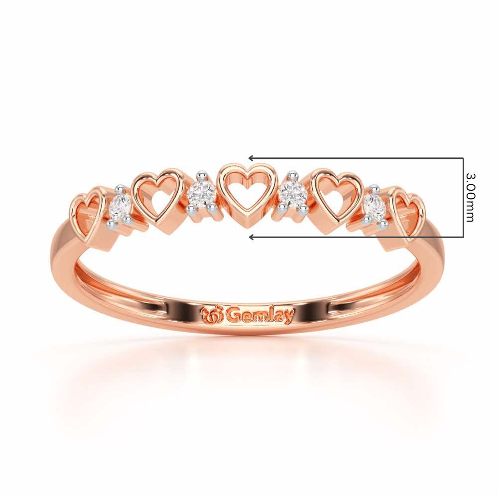 Heart Fairy Silver Ring - Rose Gold - Image 2