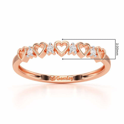 Heart Fairy Silver Ring - Rose Gold - Image 2