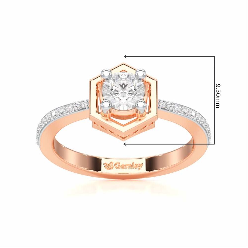 Majestic Luminescence Solitaire Ring - Rose Gold - Image 5