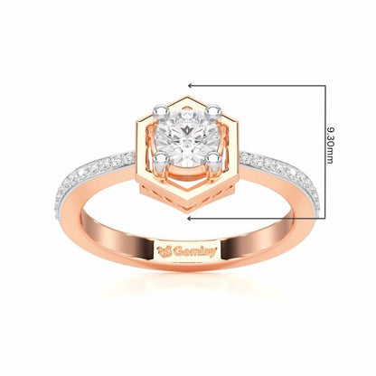 Majestic Luminescence Solitaire Ring - Rose Gold - Image 5