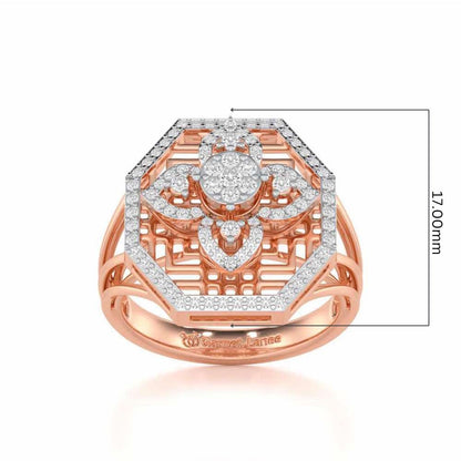 Polished Pinnacle Silver Ring - Rose Gold - Image 5