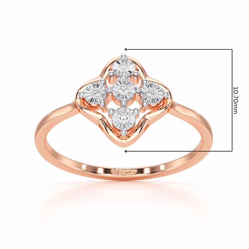 Glowy Terrain Silver Ring - Rose Gold - Image 2