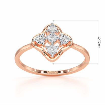 Glowy Terrain Silver Ring - Rose Gold - Image 2