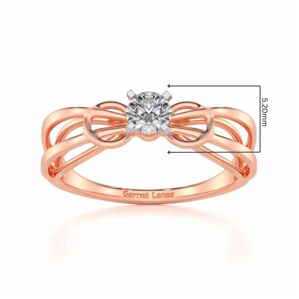 Shahreen Solitaire Ring - Rose Gold - Image 5