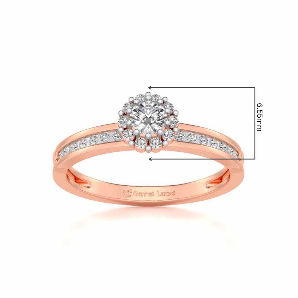 Inviting Solitaire Silver Ring - Rose Gold - Image 5