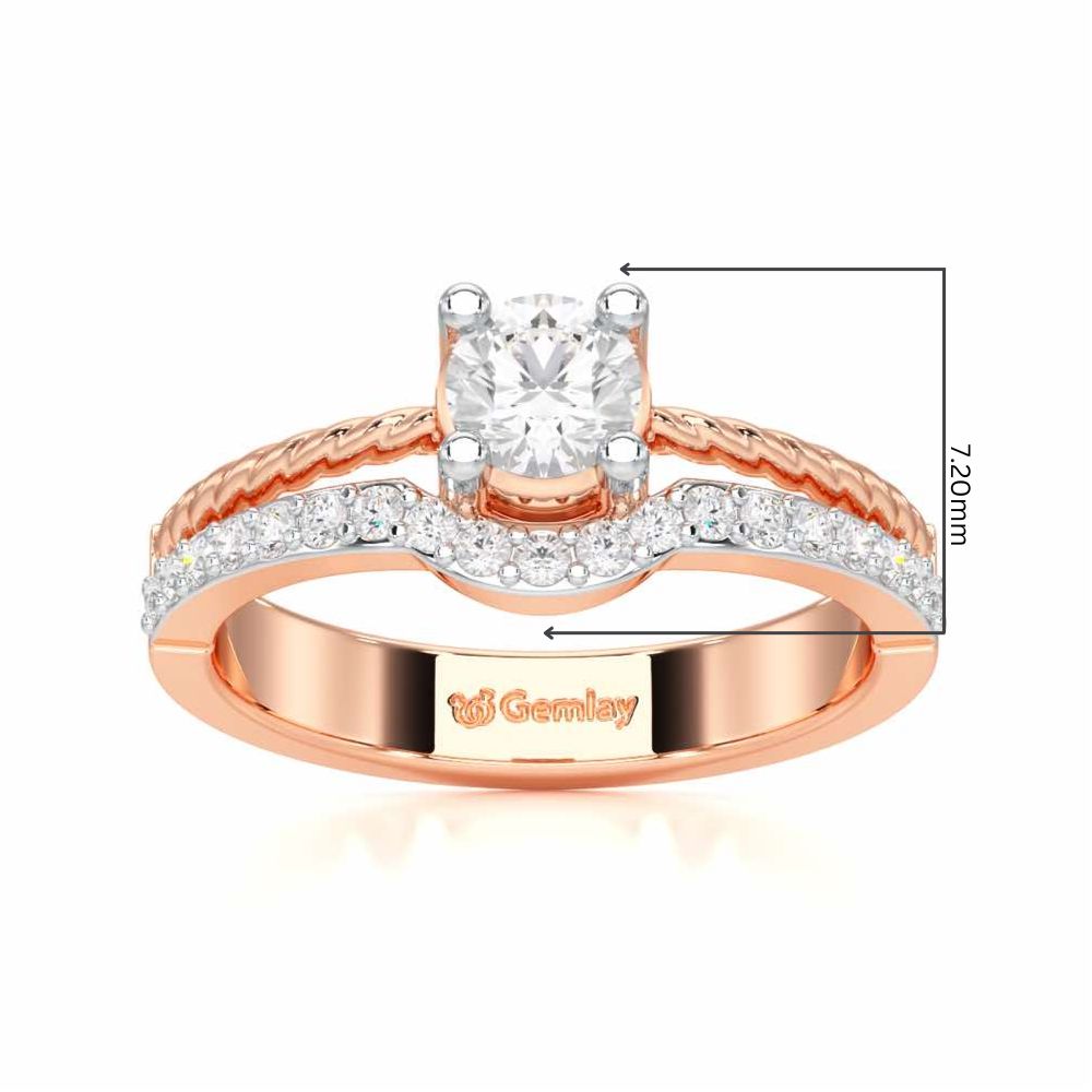 Radiant Mirage Solitaire Ring - Rose Gold - Image 5