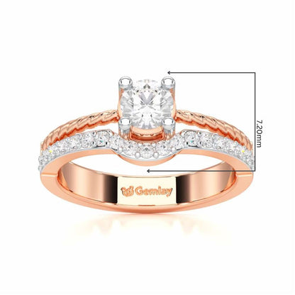Radiant Mirage Solitaire Ring - Rose Gold - Image 5