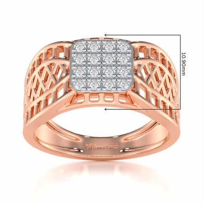 Sarankar Silver Ring For Men - Rose Gold - Image 5