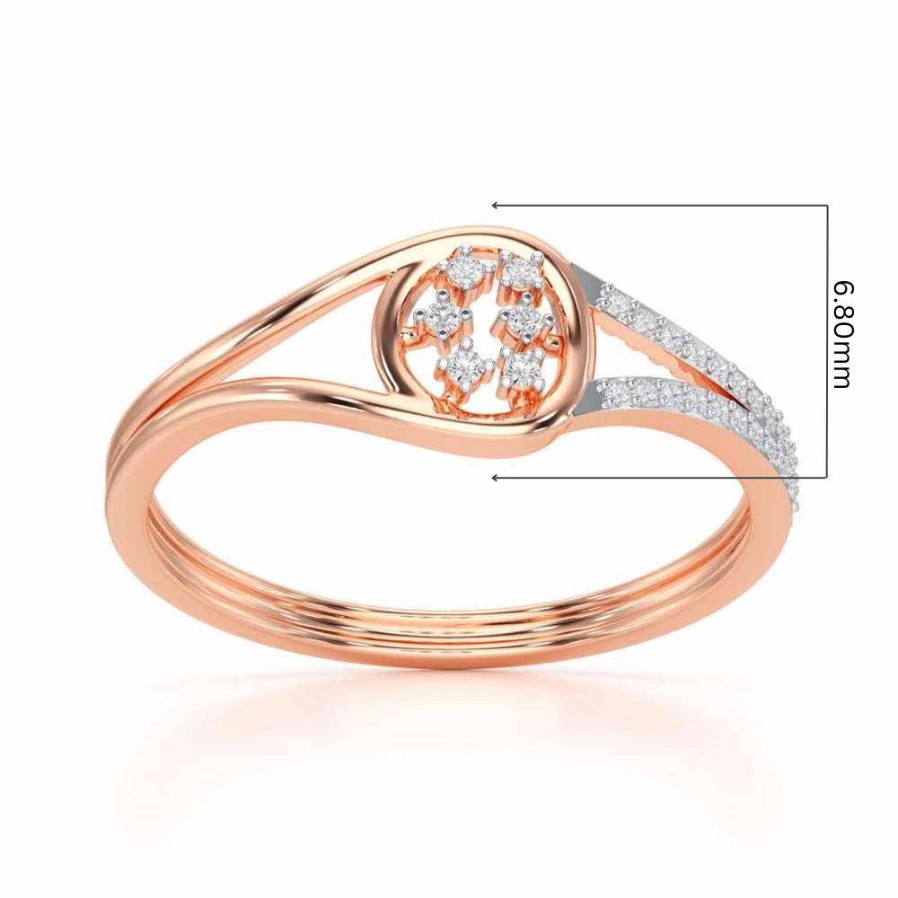 Serene Beauty Silver Ring - Rose Gold - Image 5
