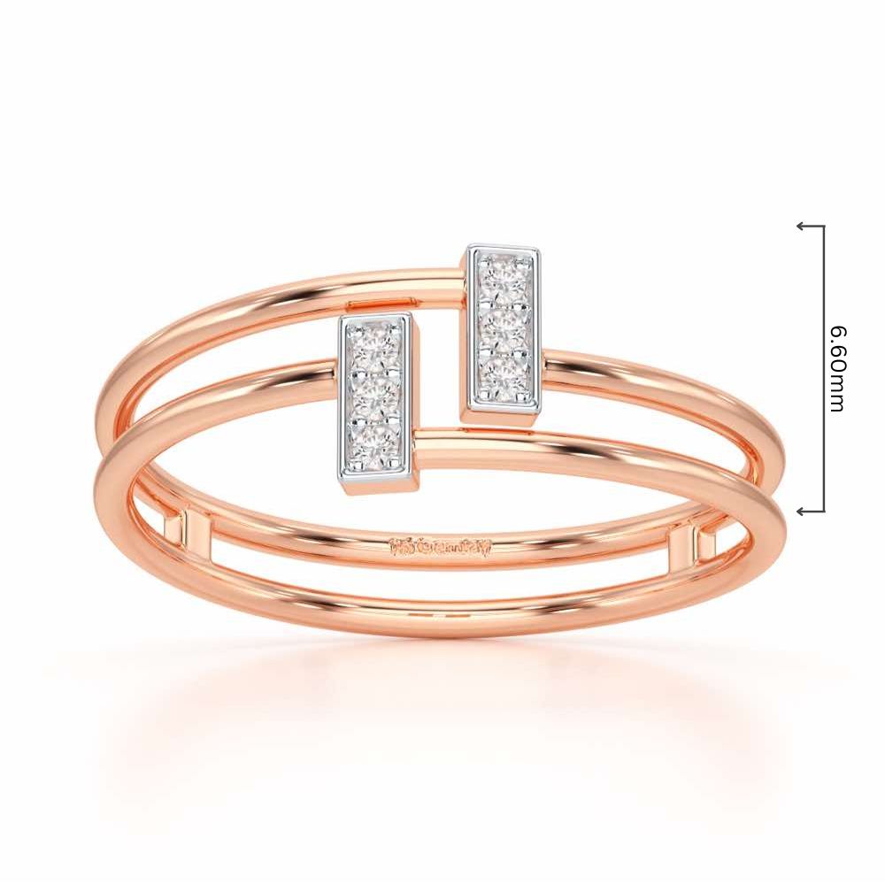 Flawless Slay Silver Ring - Rose Gold - Image 2