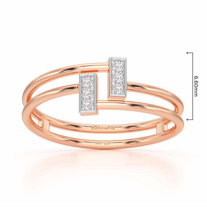 Flawless Slay Silver Ring - Rose Gold - Image 2