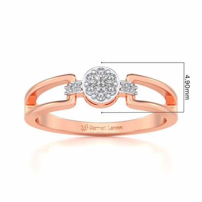 Aanakshi Silver Ring - Rose Gold - Image 5
