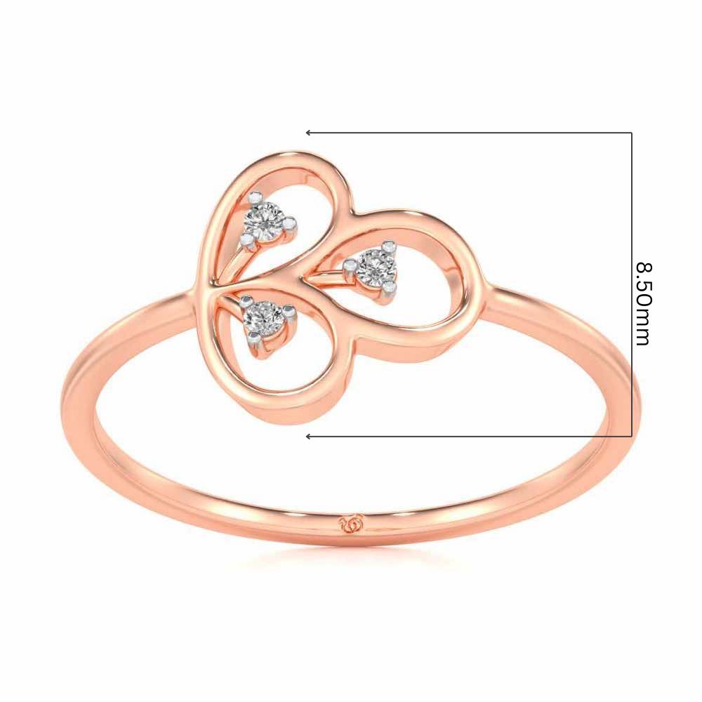 Luck Chord Silver Ring - Rose Gold - Image 5