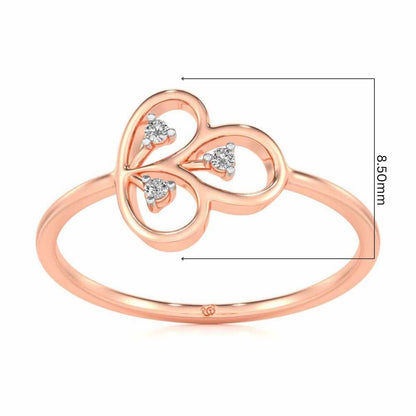 Luck Chord Silver Ring - Rose Gold - Image 5
