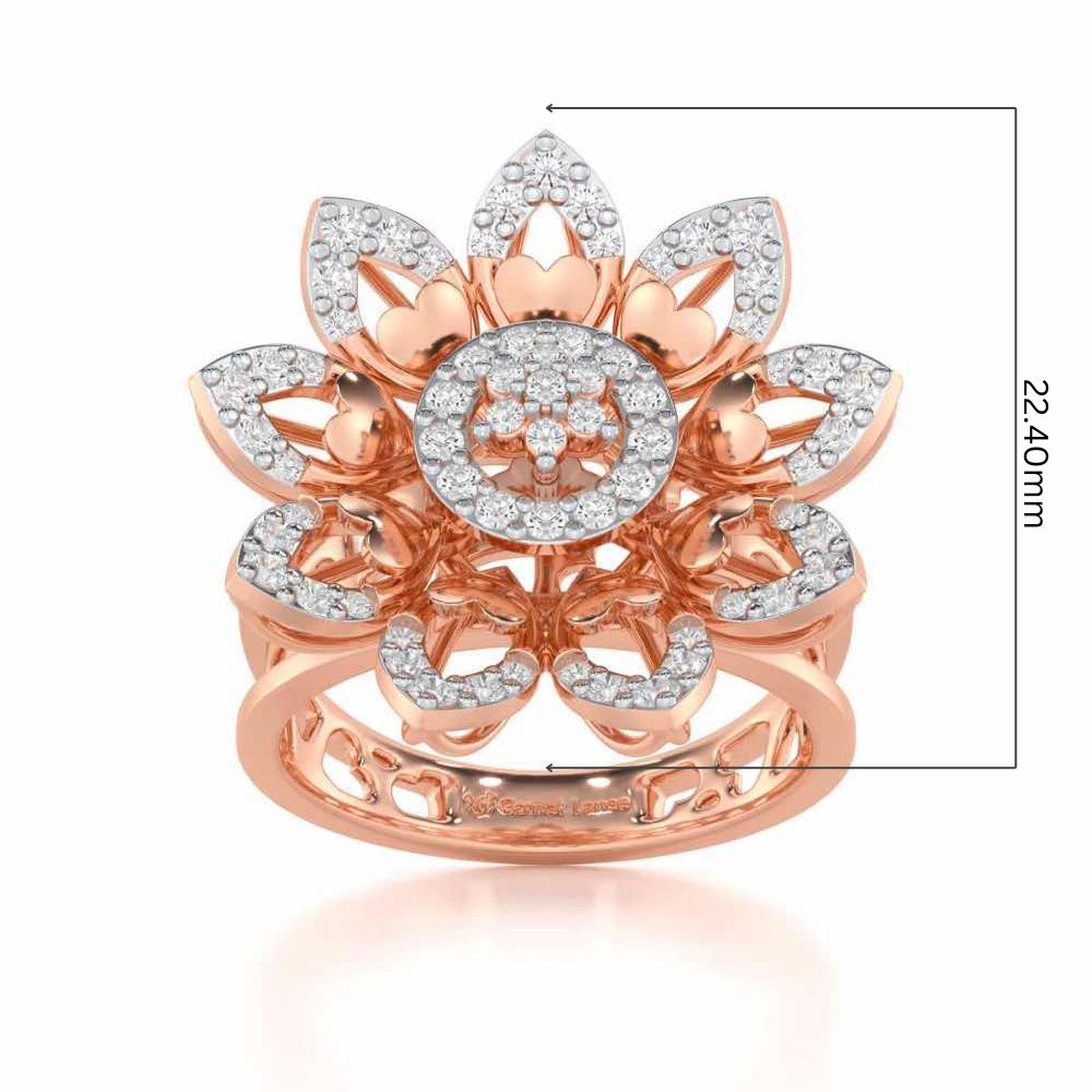 Bloom Prestige Silver Ring - Rose Gold - Image 5