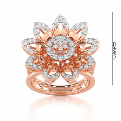 Bloom Prestige Silver Ring - Rose Gold - Image 5