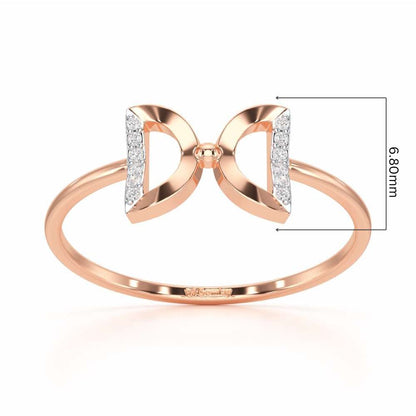 Delicate Knot Silver Ring - Rose Gold - Image 5