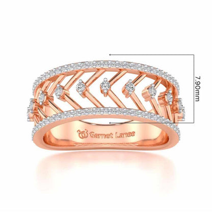 Shiny Direct Silver Band Ring - Rose Gold - Image 5