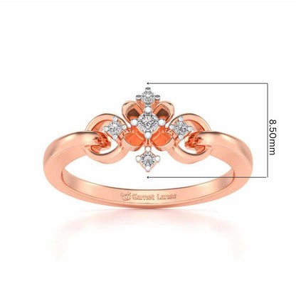 Arunima Silver Ring - Rose Gold - Image 5