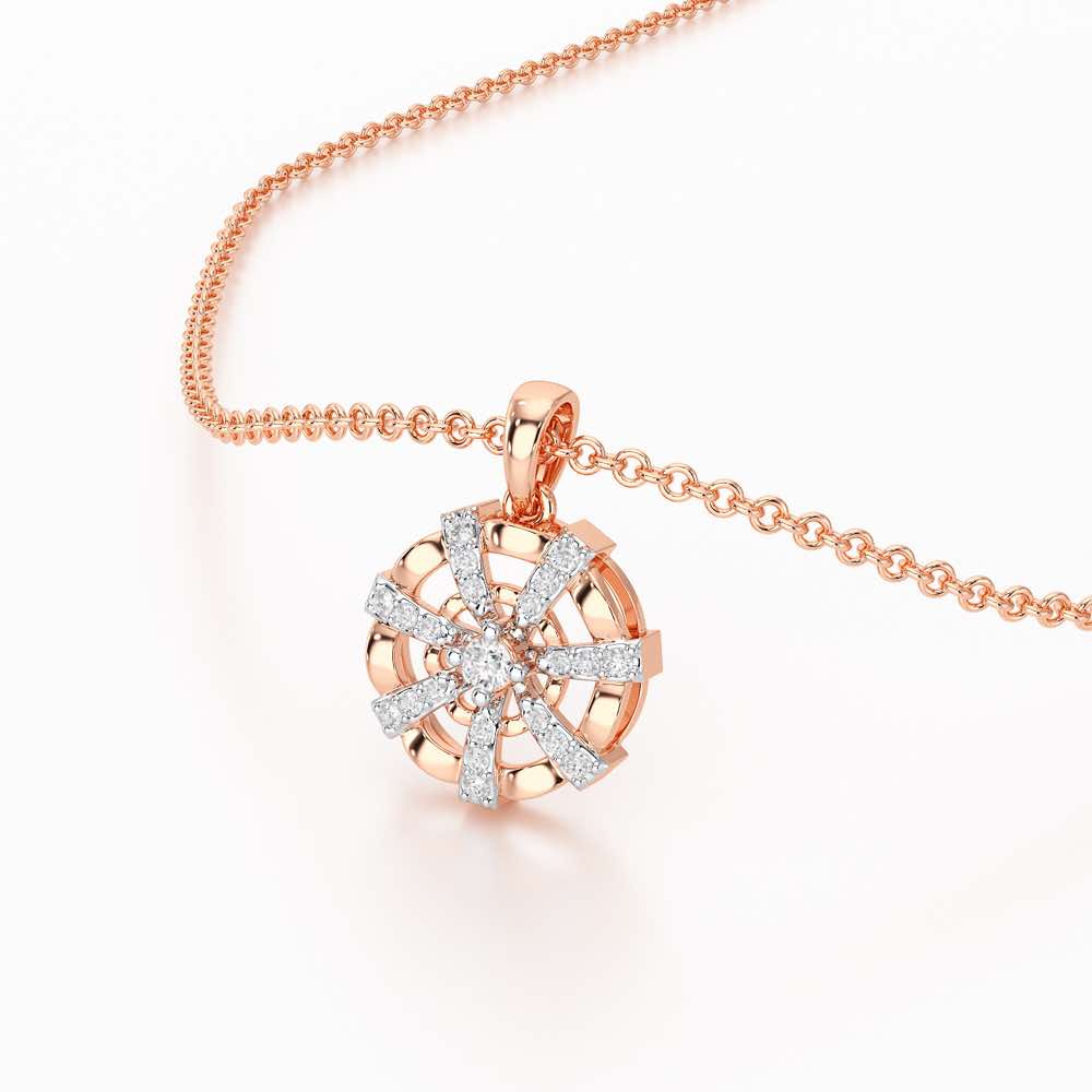 Ethereal Charm Silver Pendant - Rose Gold - Image 2