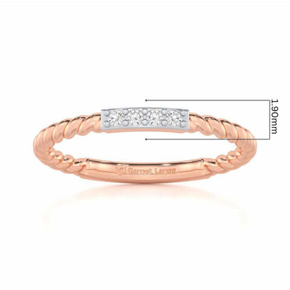 Serendipity Glow Silver Ring - Rose Gold - Image 5