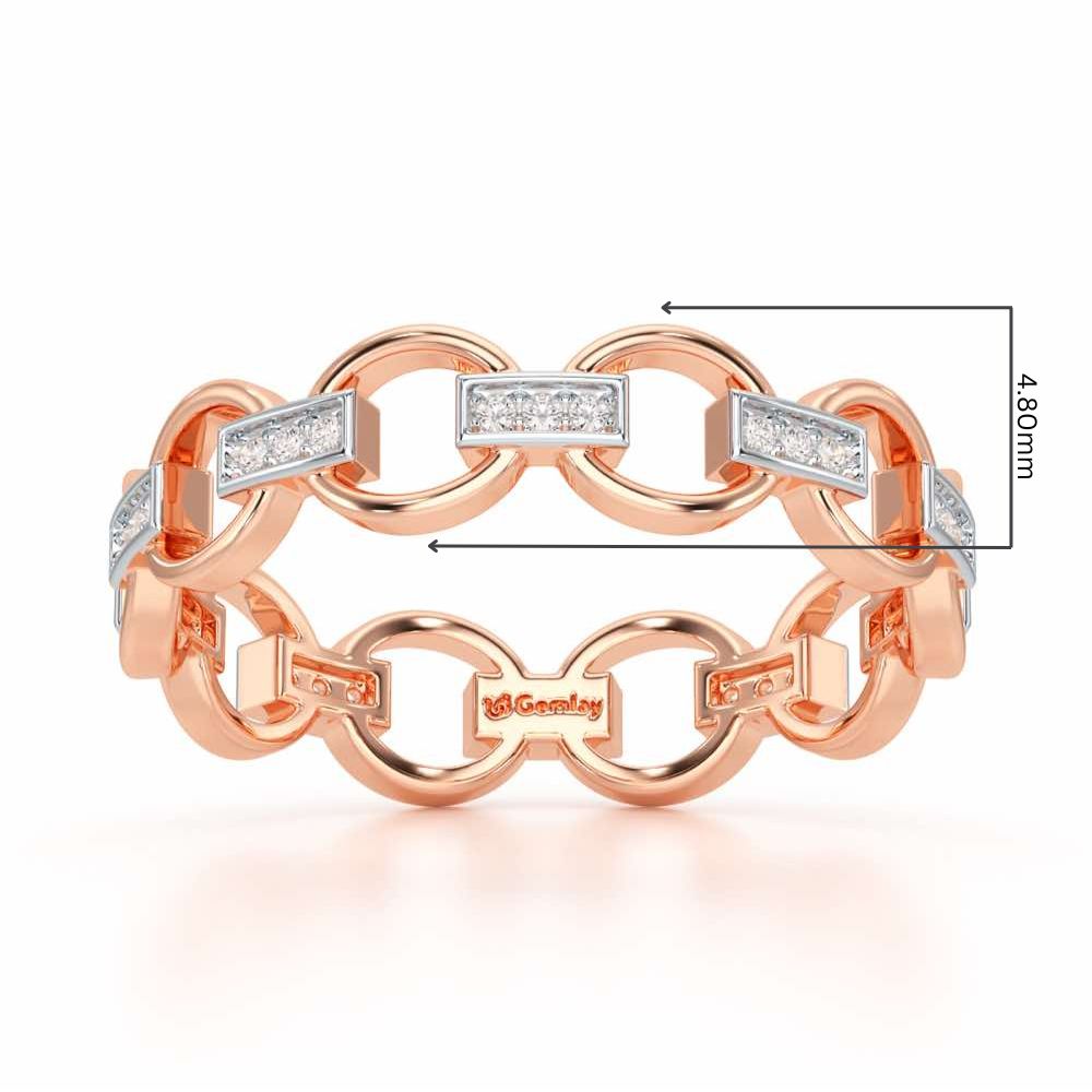 Bound Glow Silver Ring - Rose Gold - Image 2