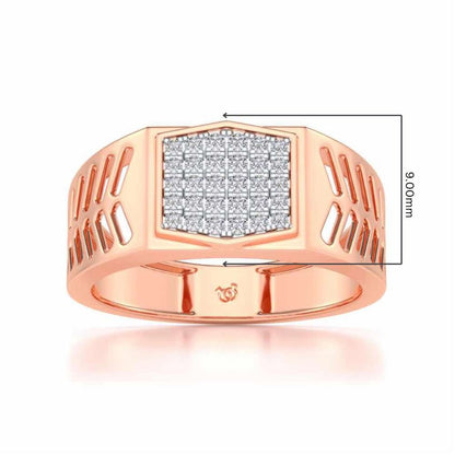 Gallant Silver Ring For Men - Rose Gold - Image 5