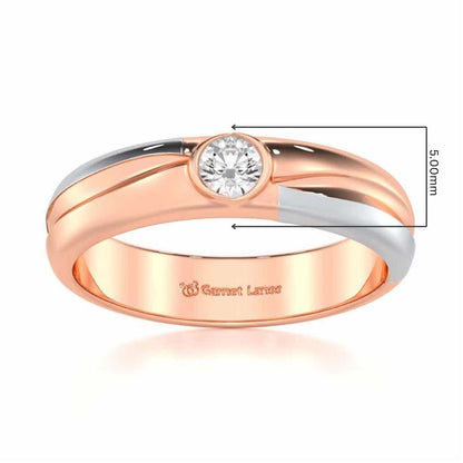 Dignified Brilliance Men Solitaire Ring - Rose Gold - Image 5