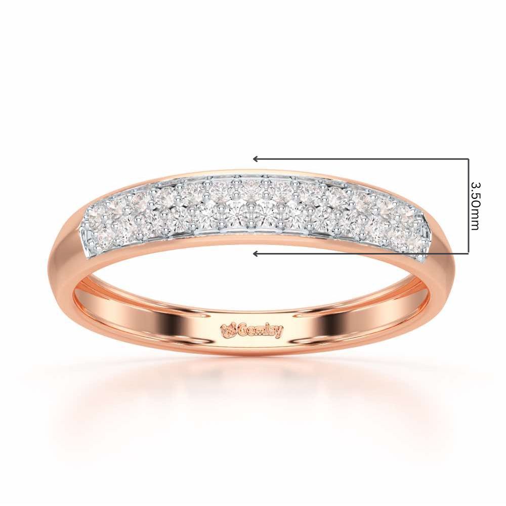 Genesis Elegance Silver Ring - Rose Gold - Image 2