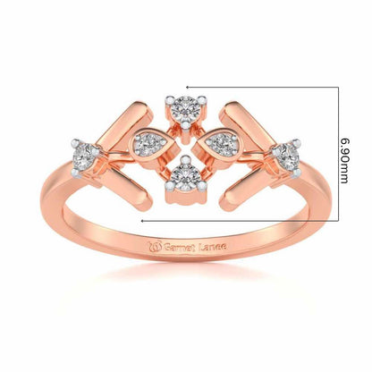 Geet Silver Ring - Rose Gold - Image 5