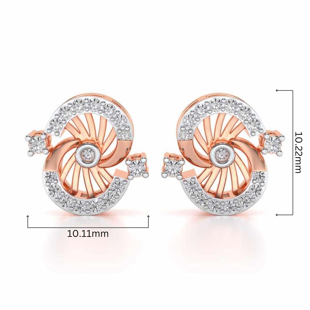 Aashni Silver Earrings - Rose Gold - Image 4