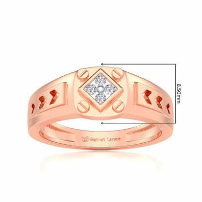 Geometric Ring For Men - Rose Gold - Image 5