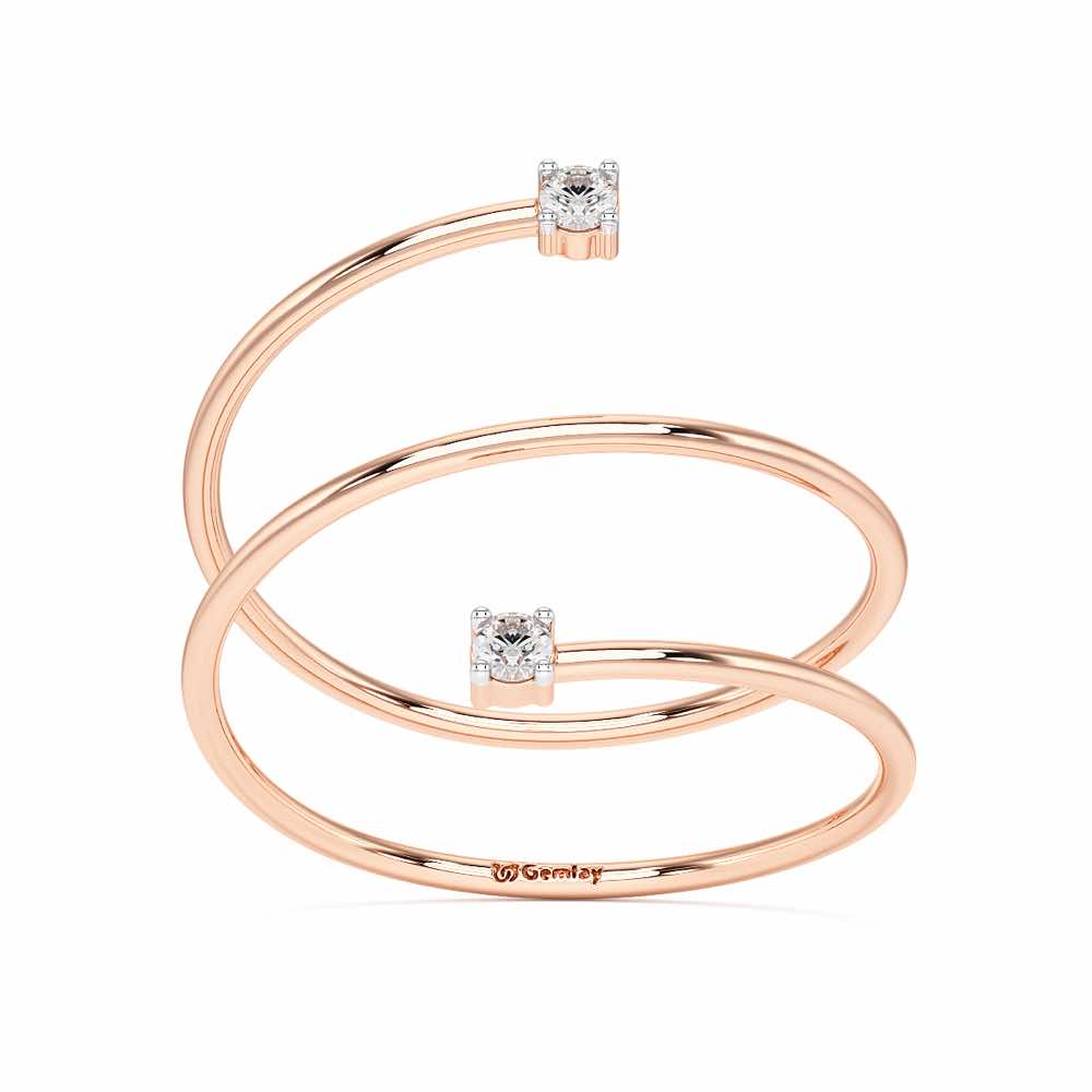 Twinkle Spring Silver Ring - Rose Gold - Image 2