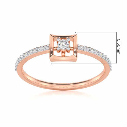 Regal Eherea Silver Ring - Rose Gold - Image 5