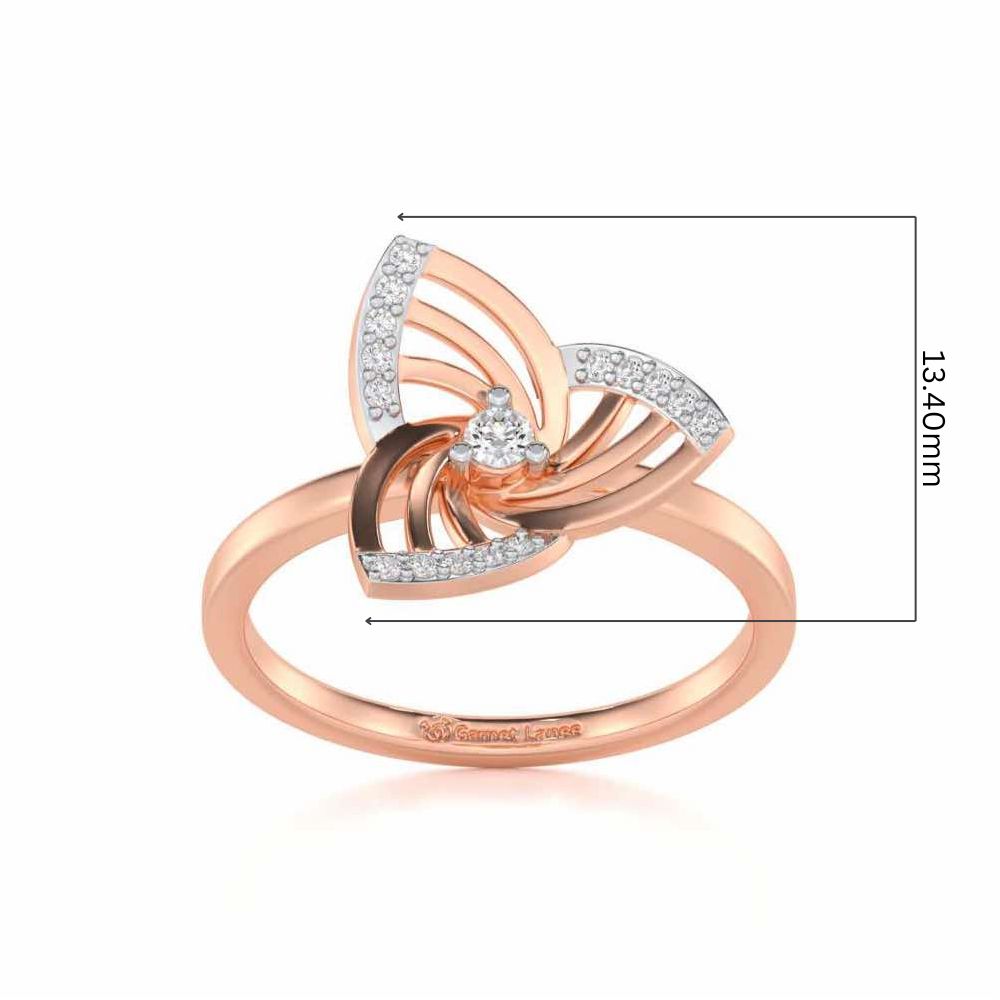 Mesh Twist Silver Ring - Rose Gold - Image 5
