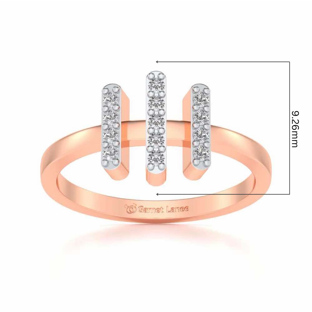 Ekanta Silver Ring - Rose Gold - Image 5