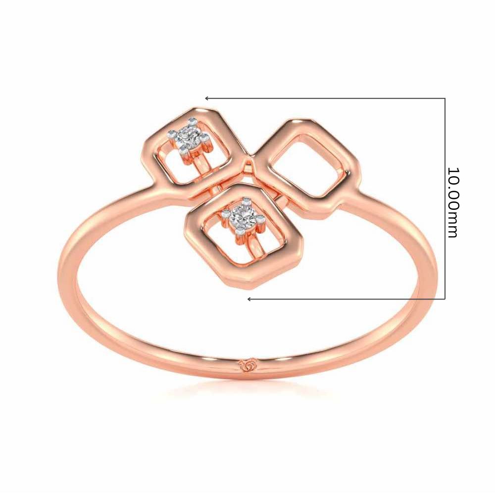 Quirky Fame Silver Ring - Rose Gold - Image 5