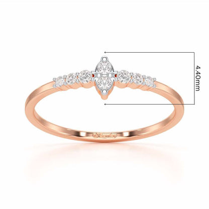 Elegance Silver Ring - Rose Gold - Image 5