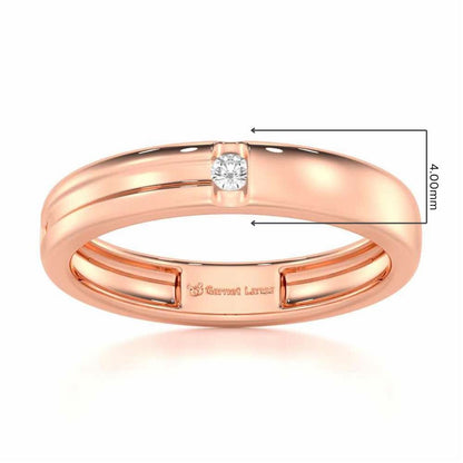 Regal Unity Men Solitaire Ring - Rose Gold - Image 5