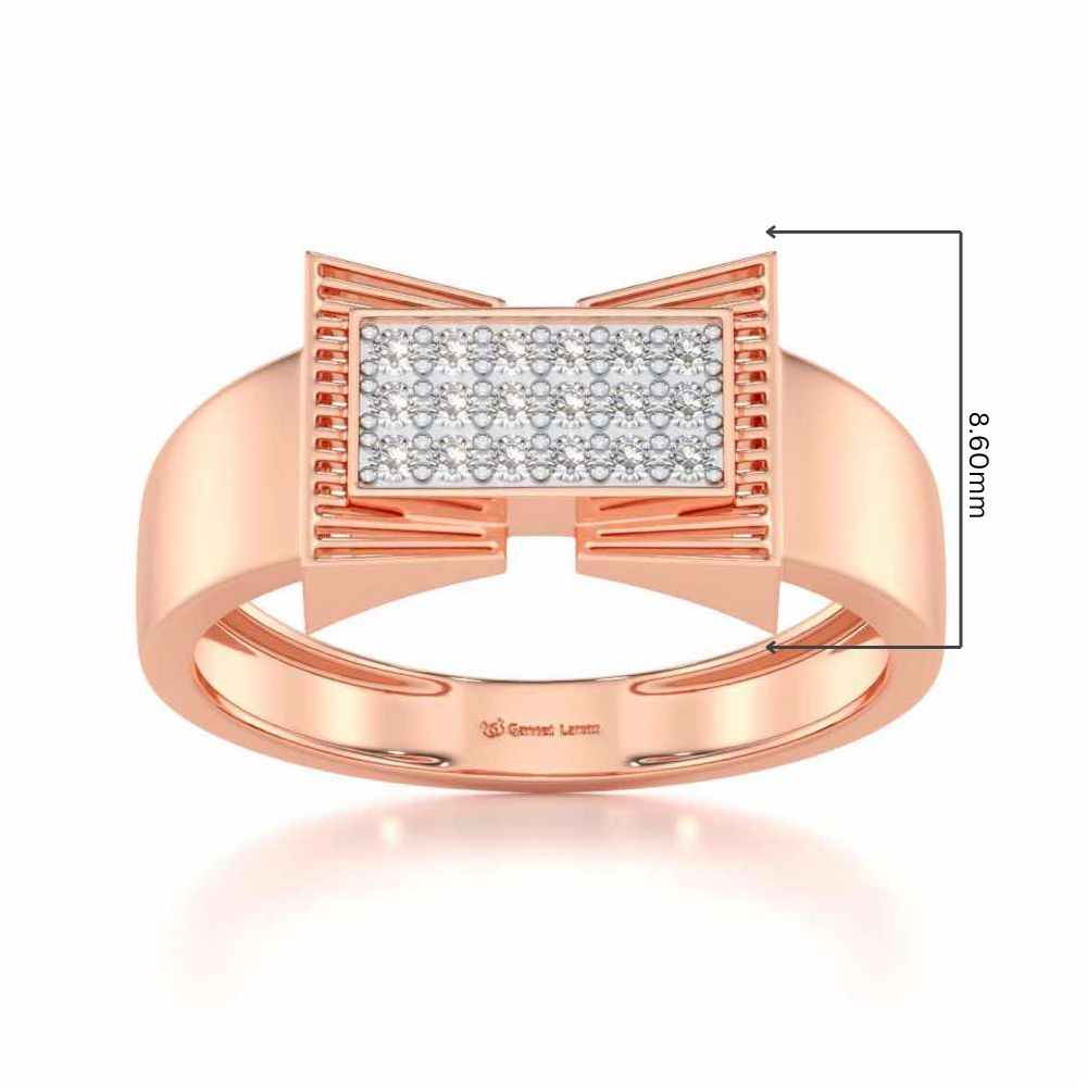 Richmond Silver Ring For Men - Rose Gold - Image 5