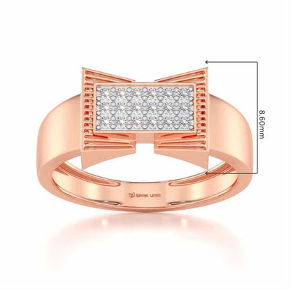 Richmond Silver Ring For Men - Rose Gold - Image 5