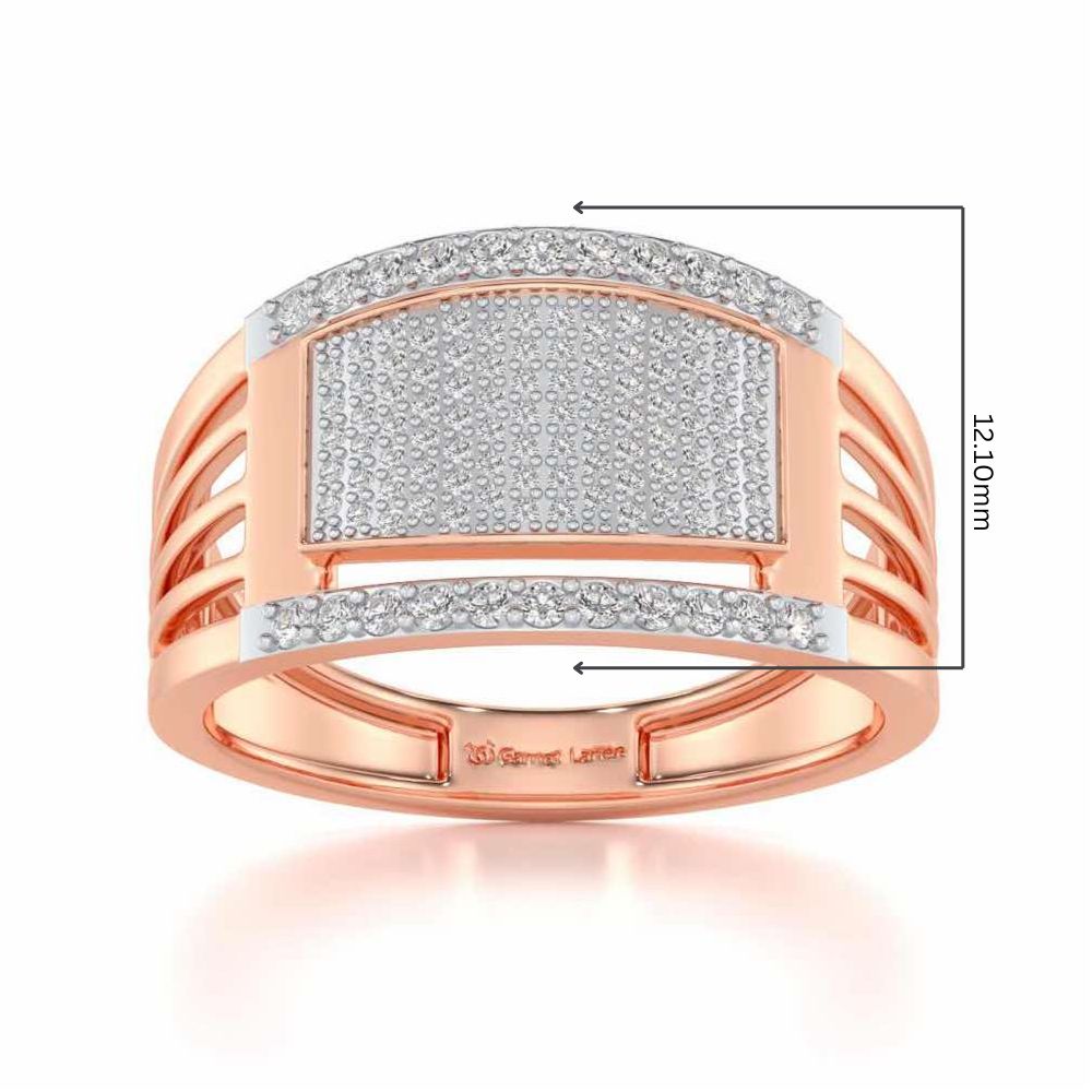 Vouchsafe Silver Ring For Men - Rose Gold - Image 5