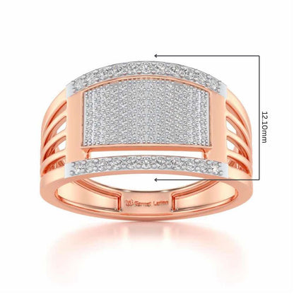 Vouchsafe Silver Ring For Men - Rose Gold - Image 5